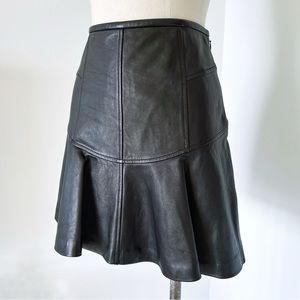 Diane Von Furstenberg Leather Mini Skirt Sz. 6